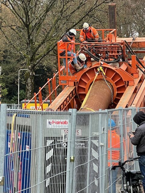 Waterleiding nog niet onder de grond